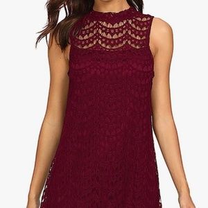 Romwe Women's Lace Sleeveless A Line Elegant Cocktail Evening Party Dress